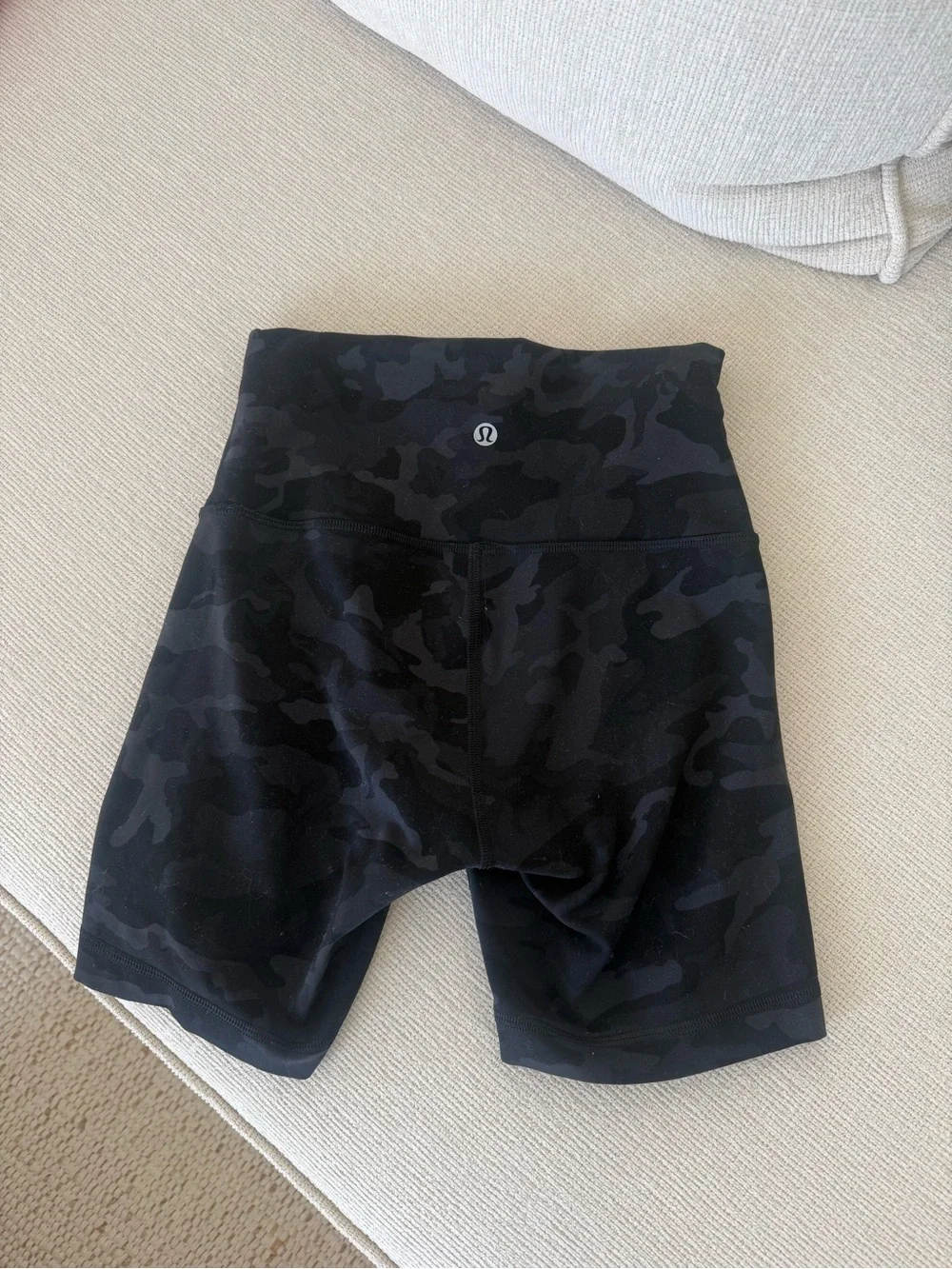 lululemon athletica Black Camo High-Rise Bike Shorts